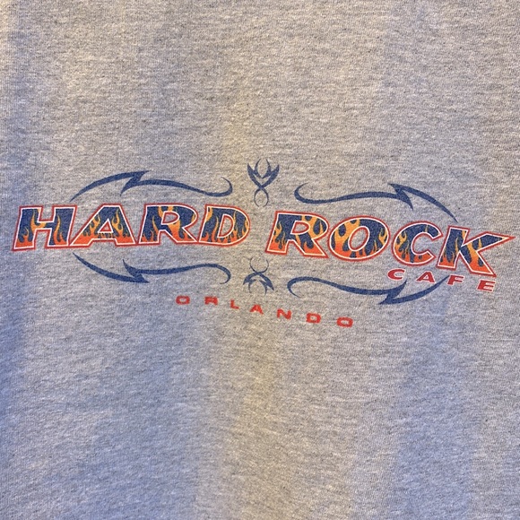 Hard Rock Cafe Other - Hard Rock Cafe Orlando Men's Gray Pullover Short Sleeve Logo T Shirt Size L